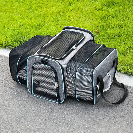 Pet Carrier Bag with Fold-Out Design and Breathable Mesh | for Small to Medium Pets 2