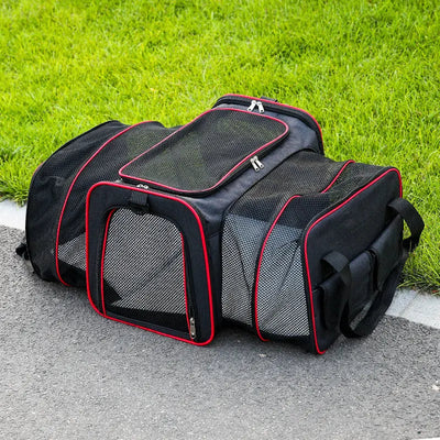 Pet Carrier Bag with Fold-Out Design and Breathable Mesh | for Small to Medium Pets 3