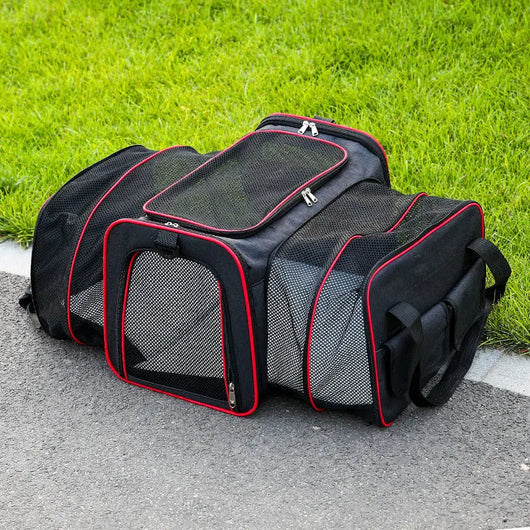 Pet Carrier Bag with Fold-Out Design and Breathable Mesh | for Small to Medium Pets 3