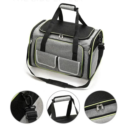 Pet Carrier Bag with Fold-Out Design and Breathable Mesh | for Small to Medium Pets 5