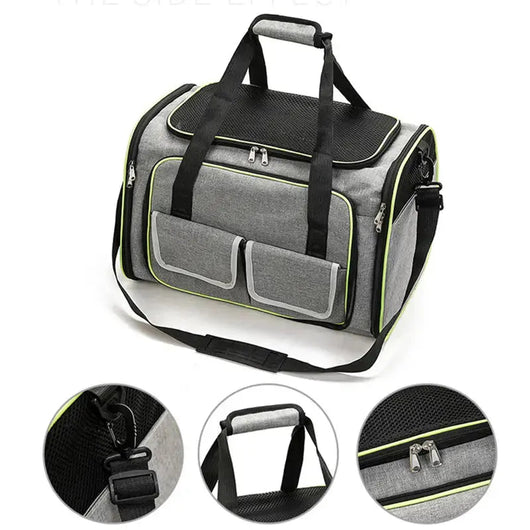 Pet Carrier Bag with Fold-Out Design and Breathable Mesh | for Small to Medium Pets 5