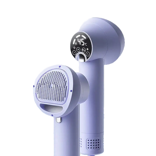 Pet Hair Dryer Brush with Adjustable Temperature and Detangling Head for Dogs and Cats 1