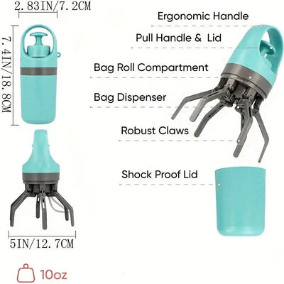 Portable Pooper Scooper with Ergonomic Grip and Automatic Bag Seal for All Dog Sizes-Pooper Scoopers-Levereau-Default-Levereau