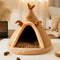 PurrLux | Cozy Tent Cat Bed with Soft Fabric for Indoor Cats - Stylish and Durable Retreat