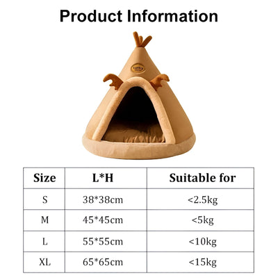PurrLux | Cozy Tent Cat Bed with Soft Fabric for Indoor Cats - Stylish and Durable Retreat 6