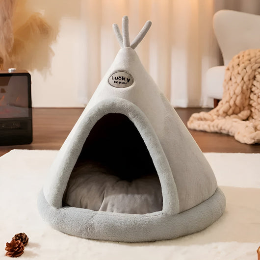 PurrLux | Cozy Tent Cat Bed with Soft Fabric for Indoor Cats - Stylish and Durable Retreat 7