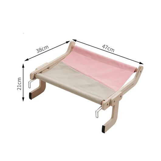 PurrLux | Wooden Cat Hammock Bed with Soft Fabric for Indoor Cats 2