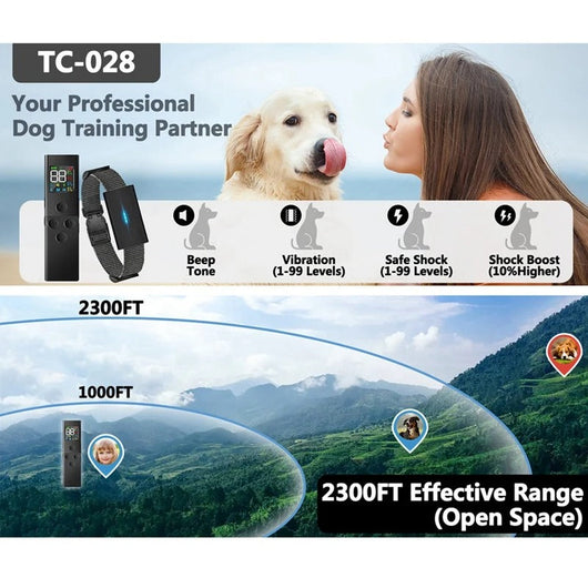 Dog Training Collar with Adjustable Vibration Settings for All Breeds-Dog Training Collars-Levereau-Default-Levereau