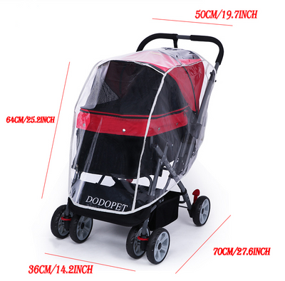 Stroller Rain and Wind Protection Cover for Medium to Large Dogs and Cats-Stroller Accessories-Levereau-3 Style-Levereau