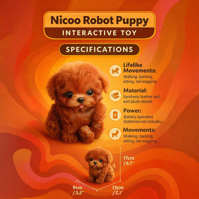 Robot Dog Toy with Realistic Movements and Touch Response for Kids-Robot Toys-Levereau-Brown-Levereau