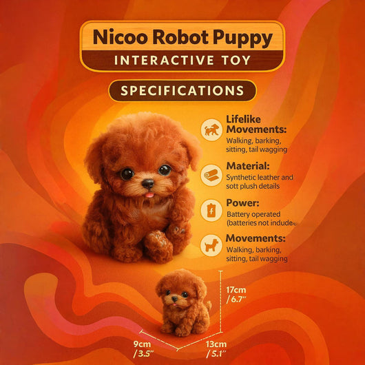 Robot Dog Toy with Realistic Movements and Touch Response for Kids-Robot Toys-Levereau-Brown-Levereau