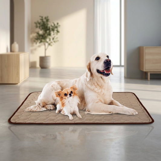 Self-Cooling Dog Cooling Mat with Pressure-Activated Technology for Dogs and Cats-Pet Cooling Mats-Levereau-XS 40x30cm-Coffee-Levereau