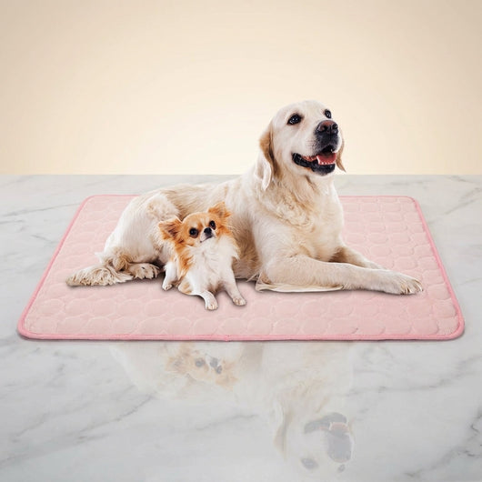 Self-Cooling Dog Cooling Mat with Pressure-Activated Technology for Dogs and Cats-Pet Cooling Mats-Levereau-XS 40x30cm-Pink-Levereau