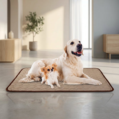 Self-Cooling Dog Cooling Mat with Pressure-Activated Technology for Dogs and Cats-Pet Cooling Mats-Levereau-XS 40x30cm-Coffee-Levereau