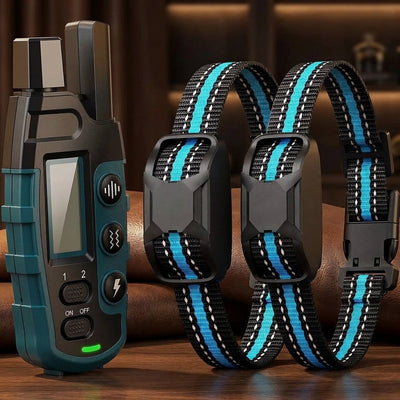 Shock Collar for Dogs with Waterproof Design and Long-Range Remote for Small, Medium, and Large Breeds-Training Collars-Levereau-Blue-Levereau