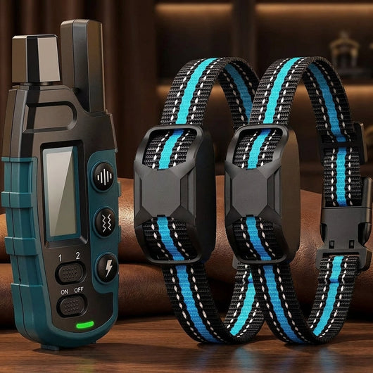 Shock Collar for Dogs with Waterproof Design and Long-Range Remote for Small, Medium, and Large Breeds-Training Collars-Levereau-Blue-Levereau