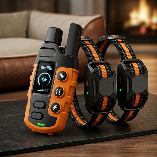 Shock Collar for Dogs with Waterproof Design and Long-Range Remote for Small, Medium, and Large Breeds-Training Collars-Levereau-Orange-Levereau