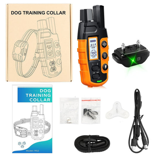Shock Collar for Dogs with Waterproof Design and Long-Range Remote for Small, Medium, and Large Breeds-Training Collars-Levereau-Orange-Levereau