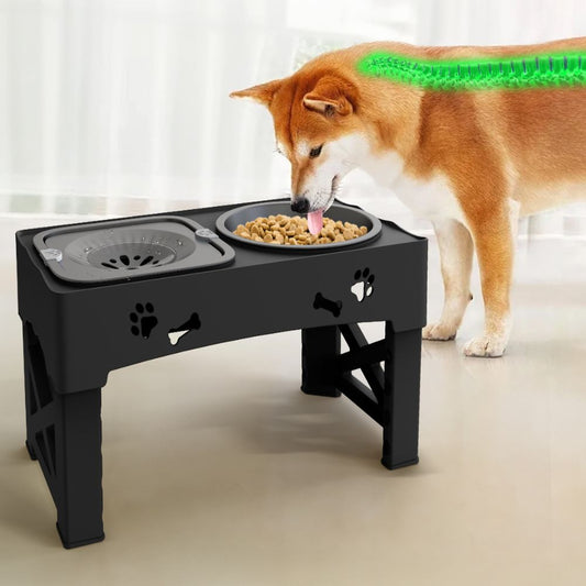 Slow Feeder Dog Bowl with Height Adjustment and Non-Slip Base for All Dog Sizes-Slow Feed Dog Bowls-Levereau-Default-Levereau