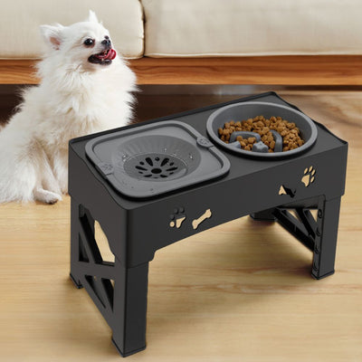 Slow Feeder Dog Bowl with Height Adjustment and Non-Slip Base for All Dog Sizes-Slow Feed Dog Bowls-Levereau-Default-Levereau
