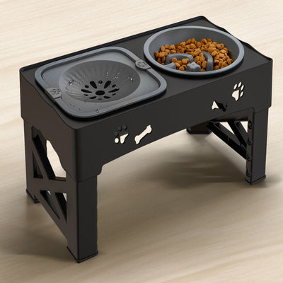 Slow Feeder Dog Bowl with Height Adjustment and Non-Slip Base for All Dog Sizes-Slow Feed Dog Bowls-Levereau-Default-Levereau