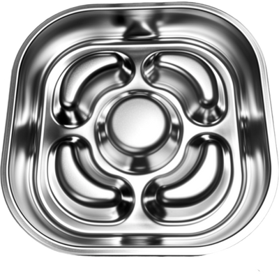 Slow Feeder Dog Bowl with Non-Slip Base and Stainless Steel Design for Medium to Large Dogs 0