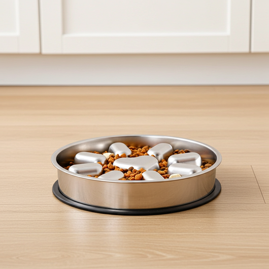 Slow Feeder Dog Bowl with Non-Slip Base and Stainless Steel Design for Medium to Large Dogs 7