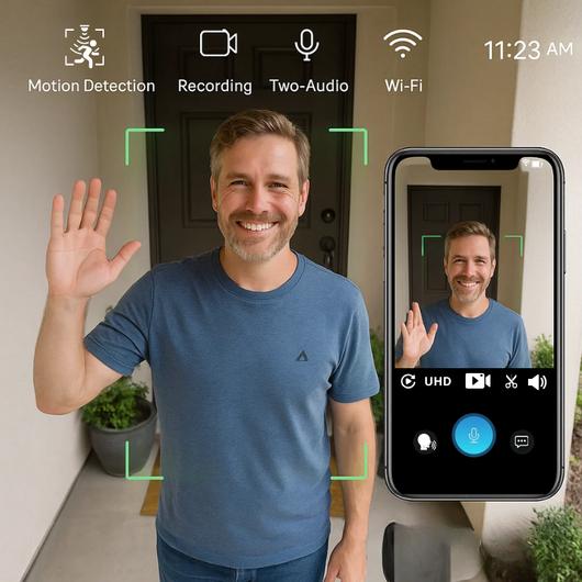 Video Doorbell Camera with Night Vision and Two-Way Audio for Home Security 1