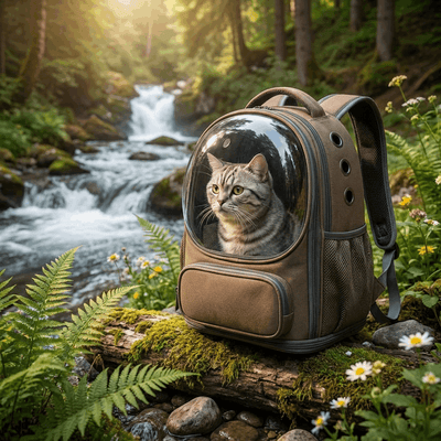 VistaPod | Transparent Cat Travel Carrier with Comfortable Padding for Cats up to 15 lbs 0