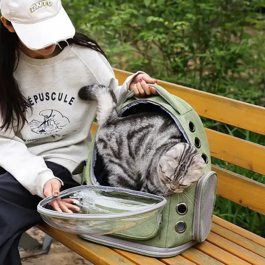 VistaPod | Transparent Cat Travel Carrier with Comfortable Padding for Cats up to 15 lbs 1