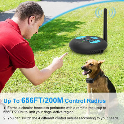 Wireless Dog Fence System with Adjustable Training Collar for All Dog Sizes - Waterproof & Long Range up to 500m 3