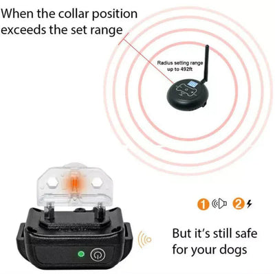 Wireless Dog Fence System with Adjustable Training Collar for All Dog Sizes - Waterproof & Long Range up to 500m 4