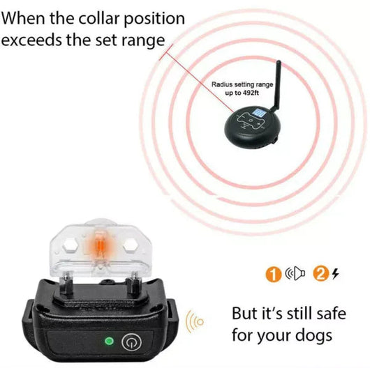 Wireless Dog Fence System with Adjustable Training Collar for All Dog Sizes - Waterproof & Long Range up to 500m 4