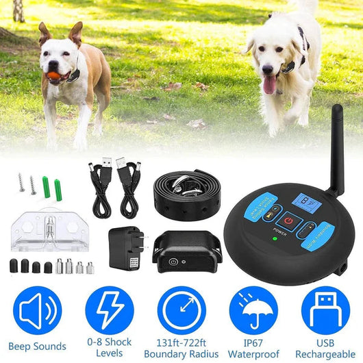 Wireless Dog Fence System with Adjustable Training Collar for All Dog Sizes - Waterproof & Long Range up to 500m 5