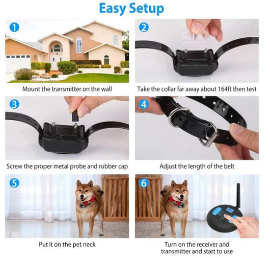 Wireless Dog Fence System with Adjustable Training Collar for All Dog Sizes - Waterproof & Long Range up to 500m 8