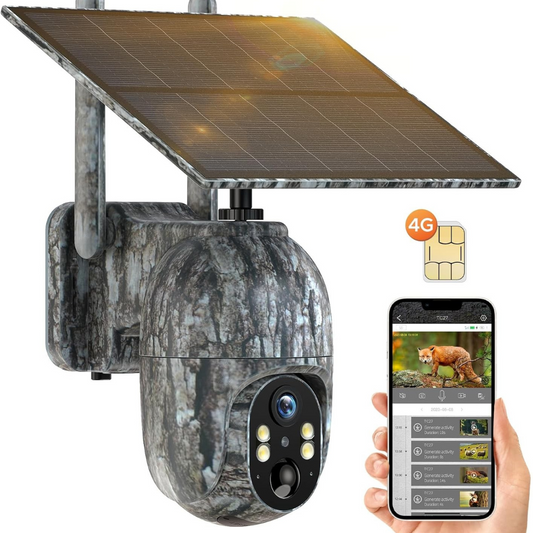 Wireless Security Camera with Solar Power and Night Vision for Outdoor Monitoring 0