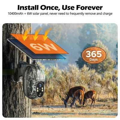 Wireless Security Camera with Solar Power and Night Vision for Outdoor Monitoring 2