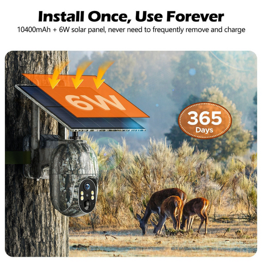 Wireless Security Camera with Solar Power and Night Vision for Outdoor Monitoring 2