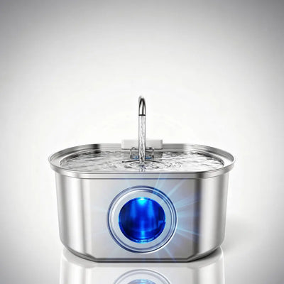 Cat Water Fountain with Stainless Steel Construction and Quadruple Filtration | for Dogs and Cats-Pet Water Fountains-Levereau-Default-Levereau