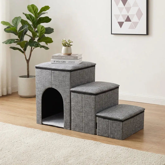 Dog Steps for Bed with Foldable Design | Portable Pet Stairs for Easy Access Levereau