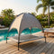 Dog Bed with Elevated Design and Sun Canopy | Breathable Outdoor Lounger for Medium to Large Dogs