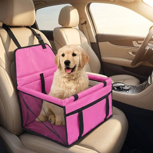 Dog Car Seat with Waterproof Material | For Safe Travel and Comfort for Dogs-Pet Car Seats-Levereau-Pink-Levereau