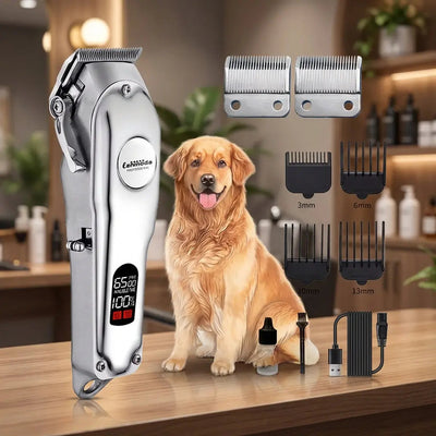 Dog Clippers with Adjustable Attachments | Cordless Grooming Trimmer for Dogs and Cats Levereau
