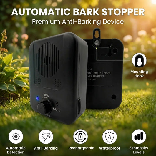 Stop Dog Barking Device with Adjustable Intensity | Waterproof for Indoor and Outdoor Use-Bark Control Devices-Levereau-Default-Levereau