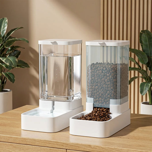 Automatic Pet Feeder with Hygienic Design | for Cats and Dogs at Home or Travel-Automatic Feeders-Levereau-Drink-Levereau