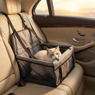 Dog Car Seat with Waterproof Material | For Safe Travel and Comfort for Dogs-Pet Car Seats-Levereau-Black-Levereau