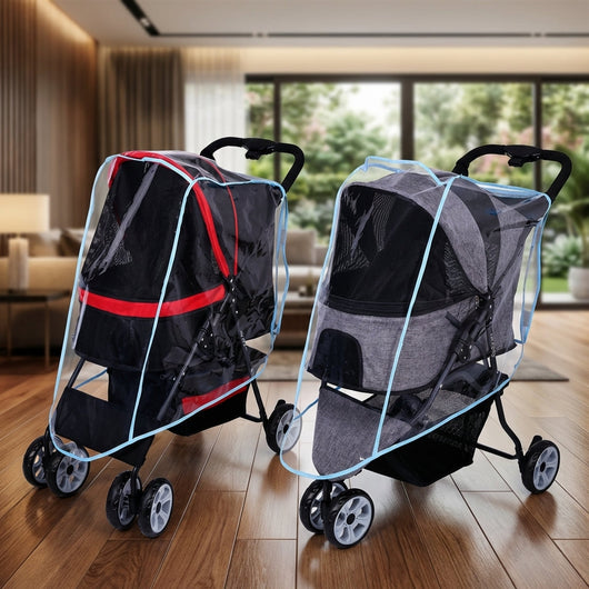 Stroller Rain and Wind Protection Cover for Medium to Large Dogs and Cats-Stroller Accessories-Levereau-2 Style-Levereau