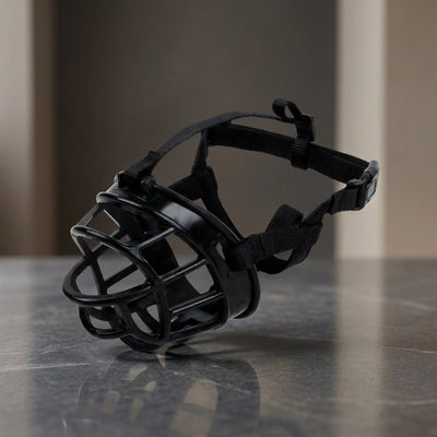 Dog Muzzle for Biting | Adjustable Silicone Basket Muzzle for Small to Large Dogs-Dog Muzzles-Levereau-Black-1-Levereau