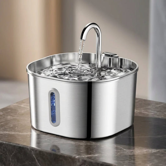 Cat Water Fountain with Continuous Flow | for Indoor Cats Promoting Hydration-Cat Drinking Fountains-Levereau-Default-Levereau