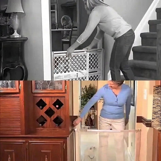 Dog Gate with Flexible Mesh for Indoor Use | Keeps Pets Safe at Home-Pet Gates & Barriers-Levereau-180/75CM-Levereau